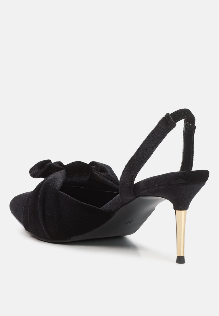mayfair velvet high heeled mule sandals#color_black