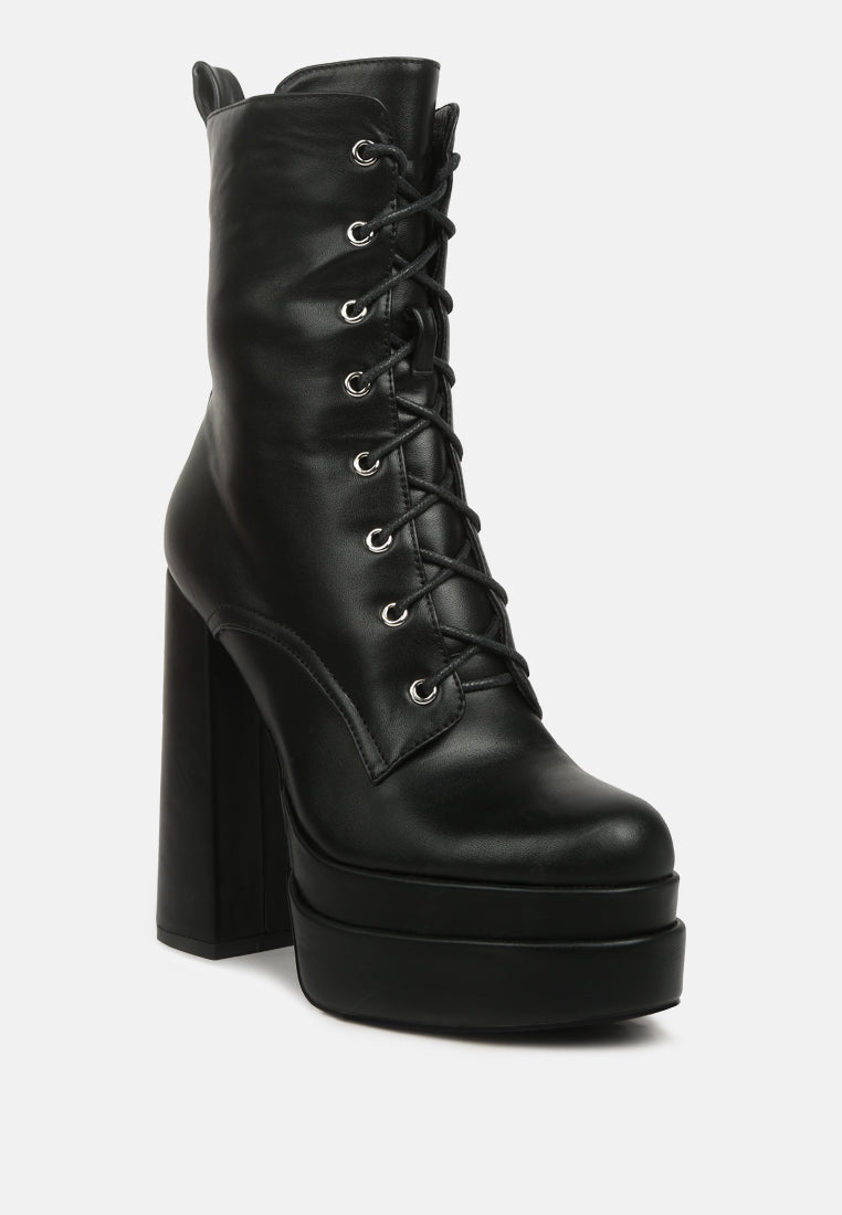 meows faux leather high heeled ankle boots#color_black