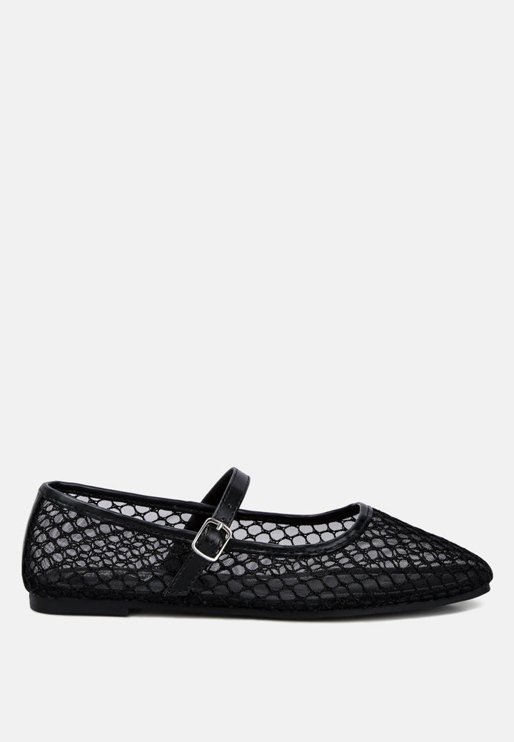 mesh mary jane flat by rag#color_black