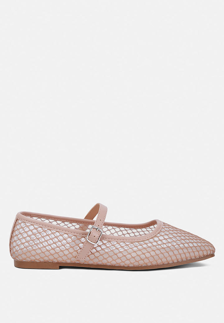 mesh mary jane flat by rag#color_camel