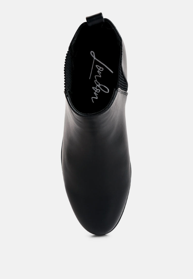 amara metallic sling detail chelsea boots#color_black