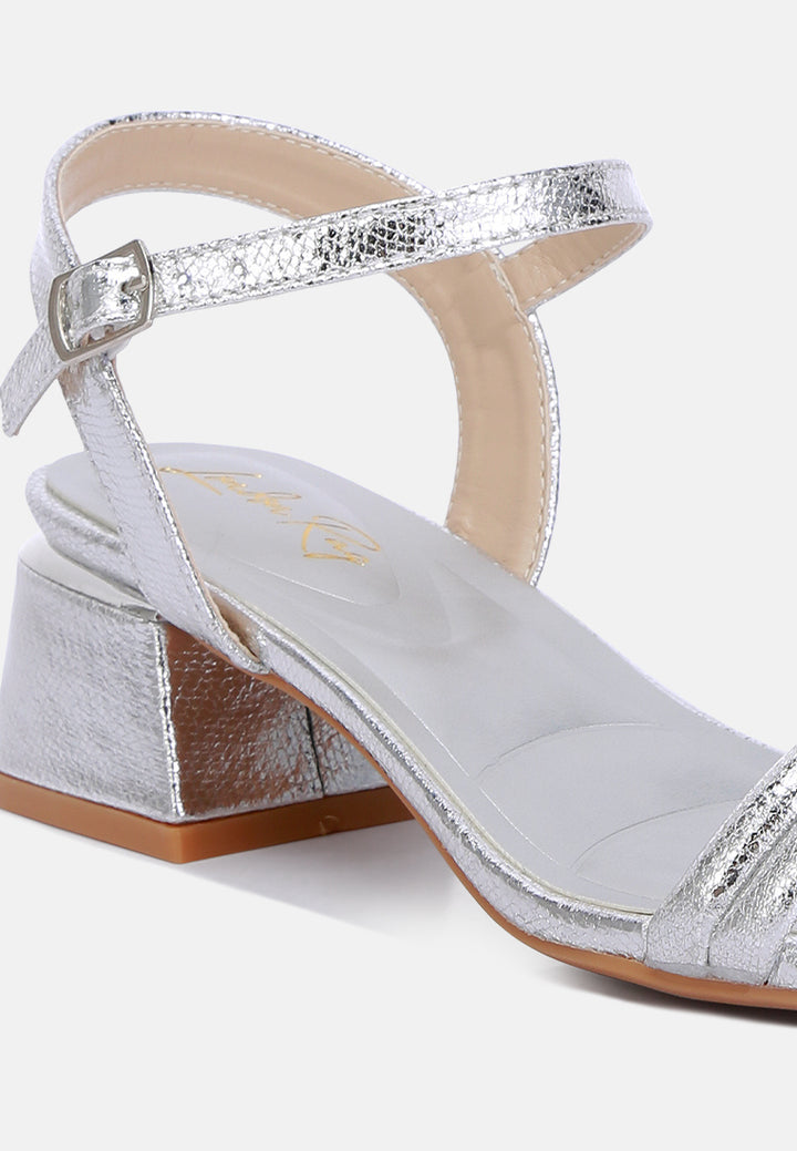 metallic strap block heels by ruw#color_silver