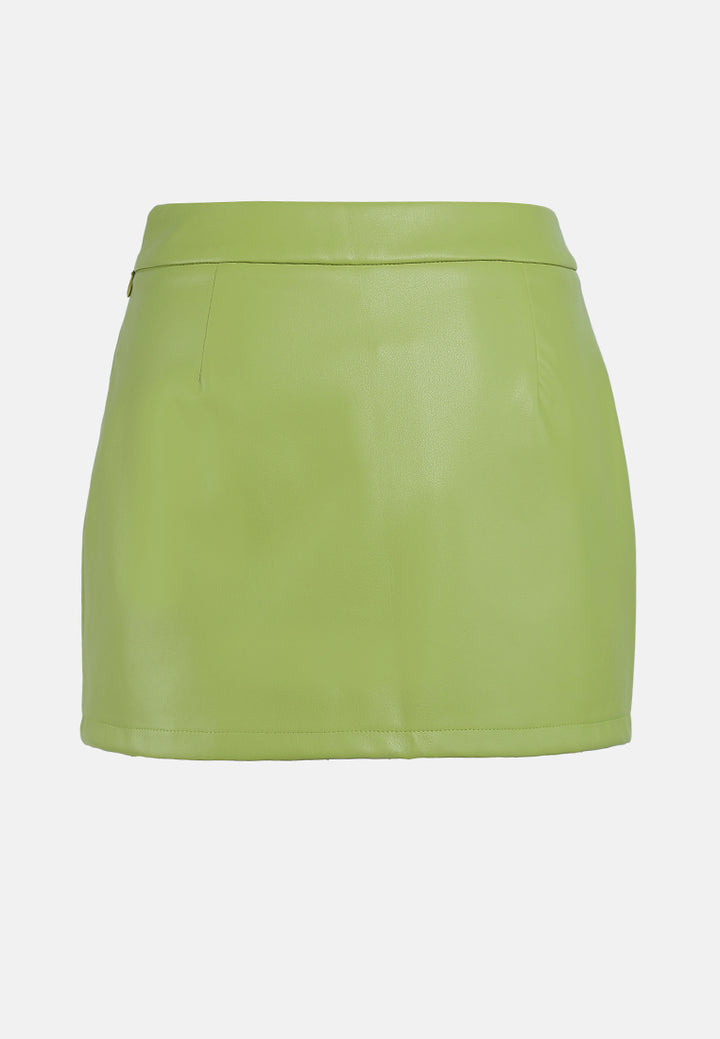 mid-waist mini skirt#color_lime