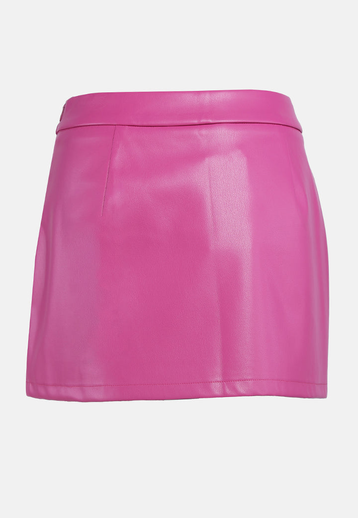 mid-waist mini skirt#color_pink