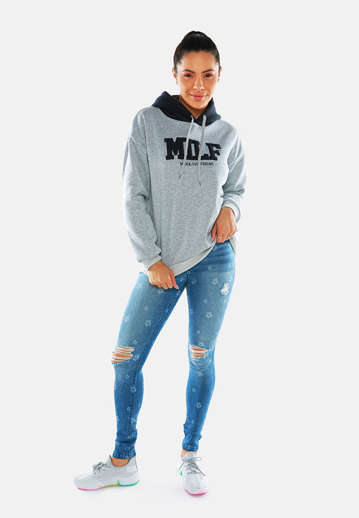 milf (man i love friday) embroidered hoodie#color_grey
