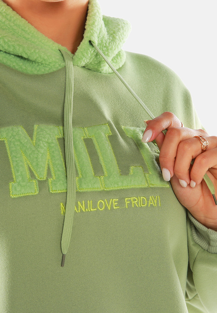 milf (man i love friday) embroidered hoodie#color_green