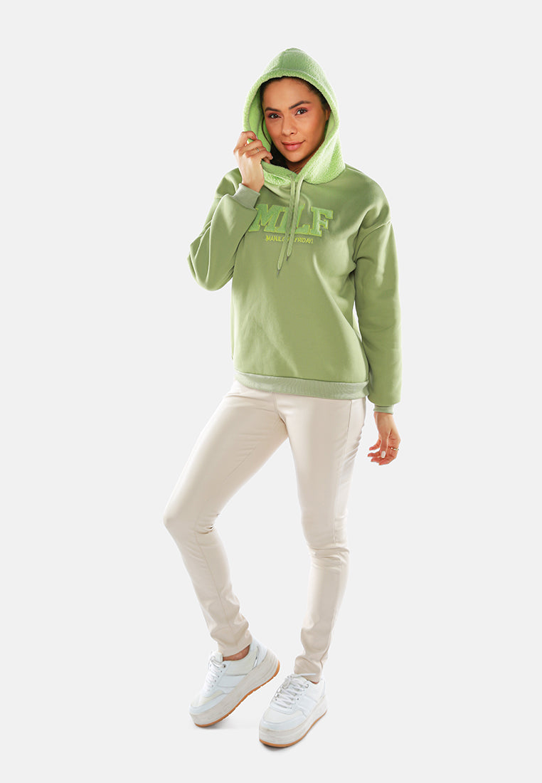 milf (man i love friday) embroidered hoodie#color_green