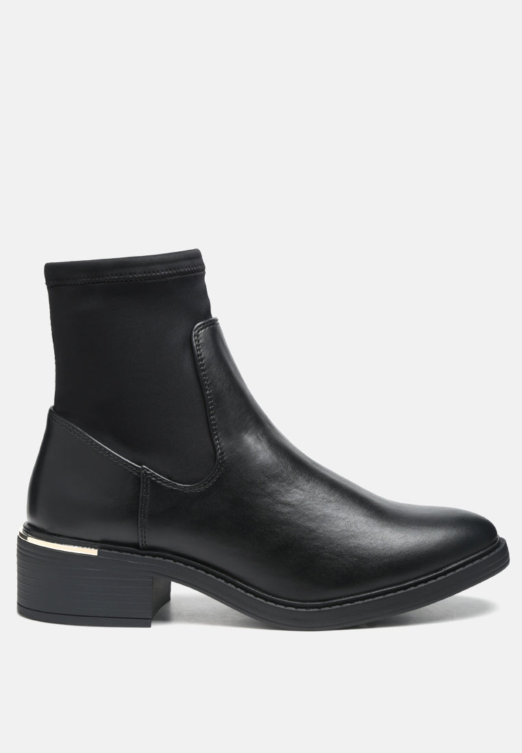 minns socking slip-on boots#color_black