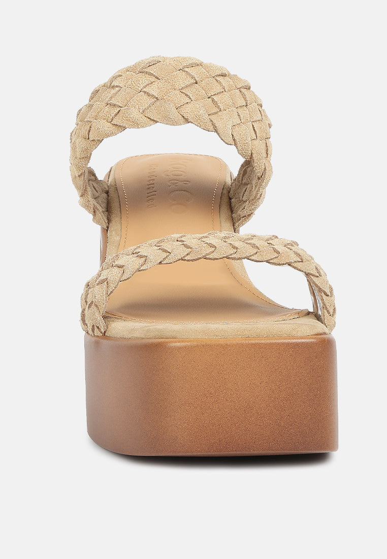 misaki woven suede strap platform sandals#color_beige