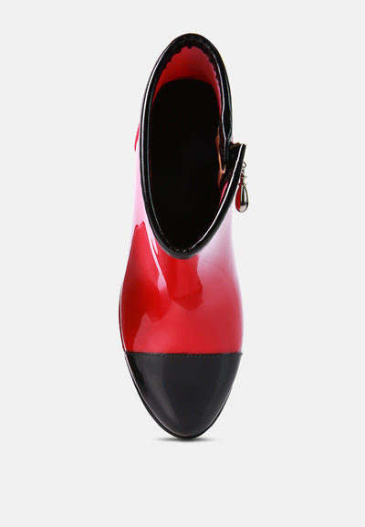 mizzle smart block heeled rainboots#color_red