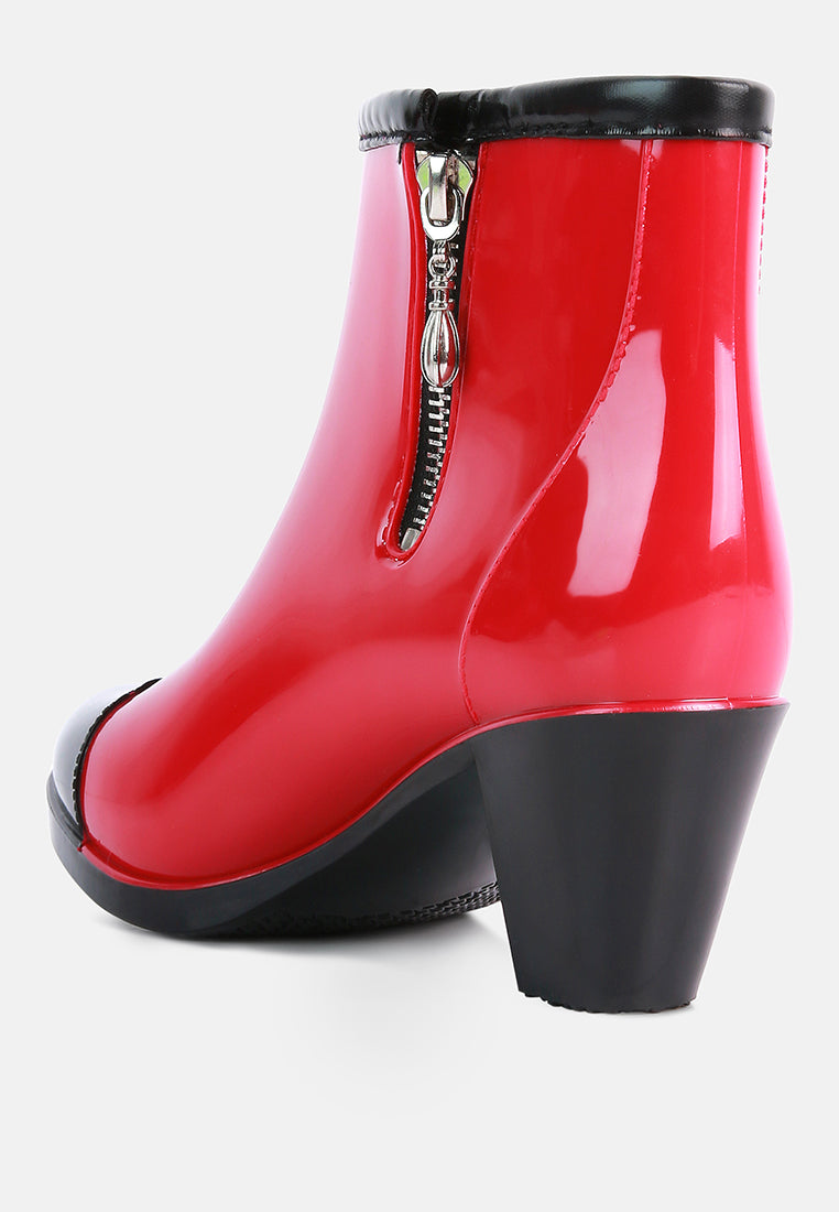 mizzle smart block heeled rainboots#color_red