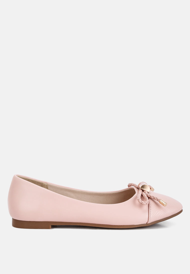 moi metallic embellished flat ballerinas by ruw#color_pink