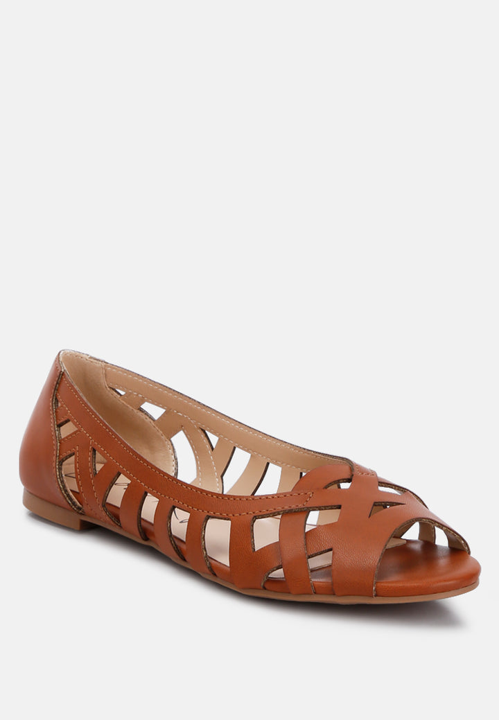 woven peep toe flats by ruw#color_tan