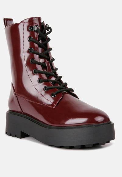 molsh faux leather ankle biker boots#color_burgundy