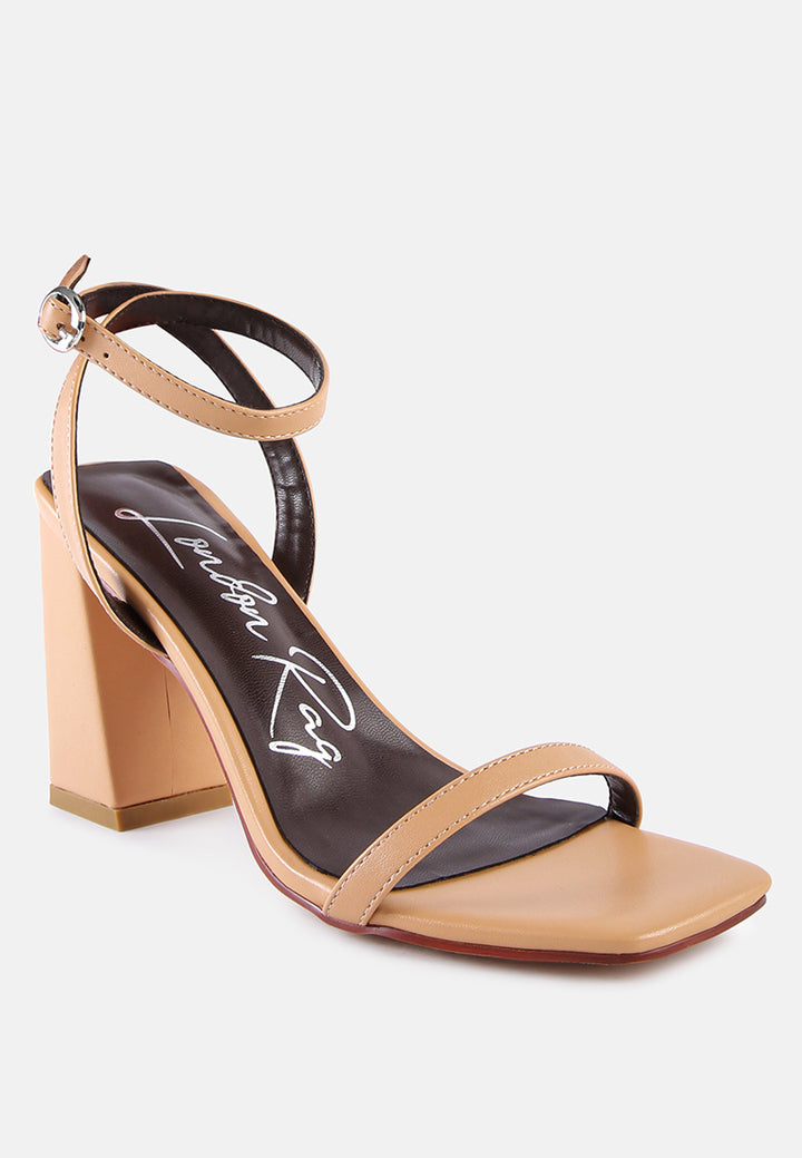 mooncut ankle strap block heel sandals by ruw#color_nude