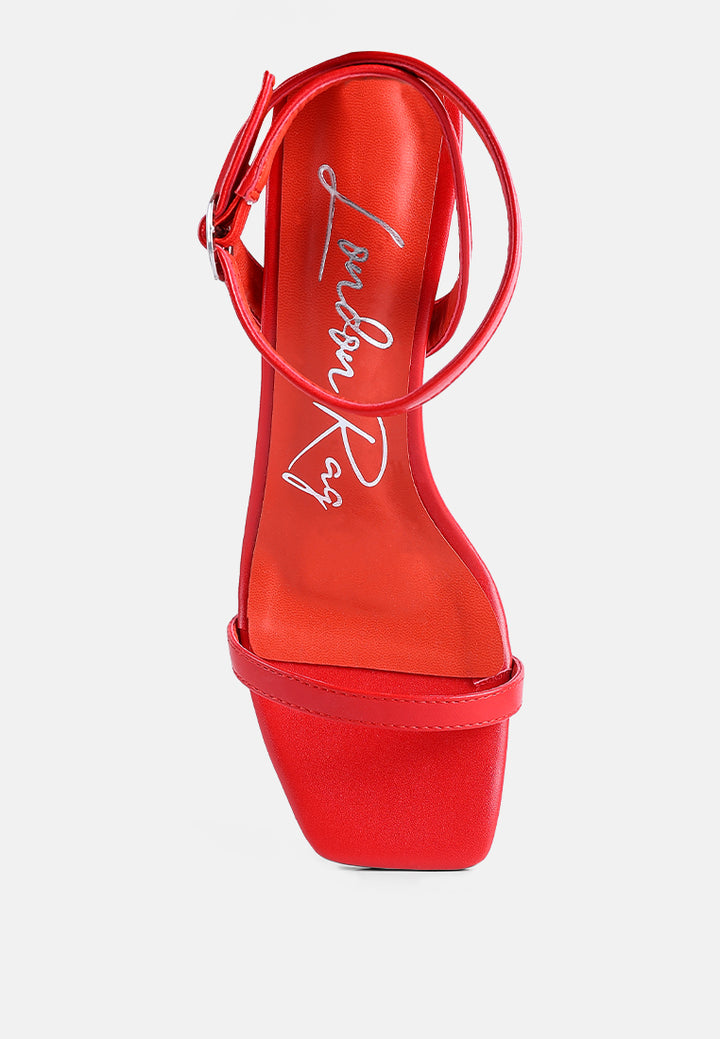 mooncut block heel ankle strap sandals#color_red