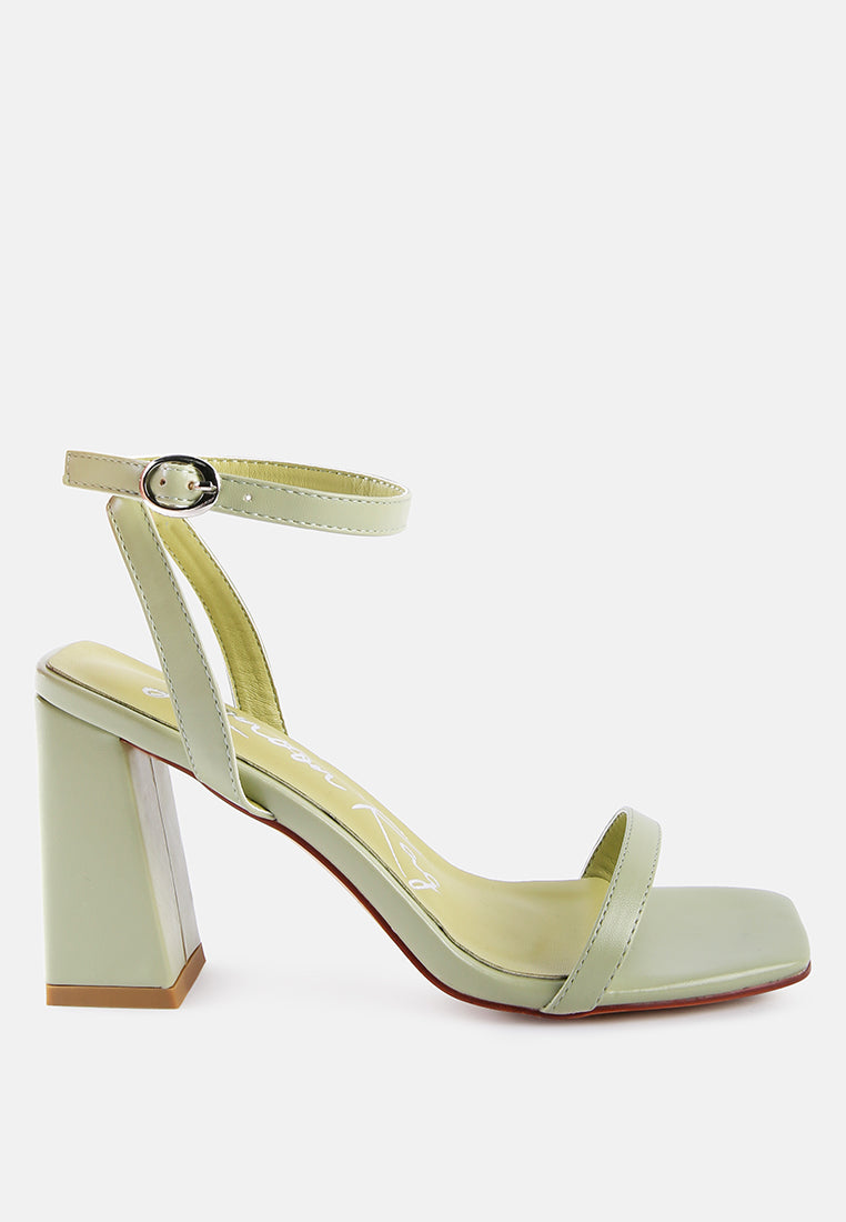 mooncut block heel ankle strap sandals#color_mint