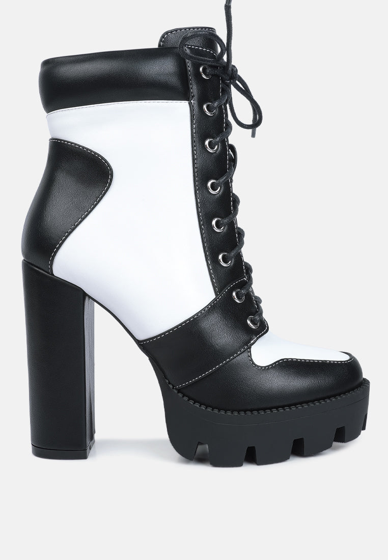 moos block heel lace up boots#color_black-white