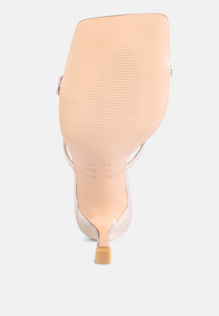 muriel croc cross strap slider sandals#color_gold