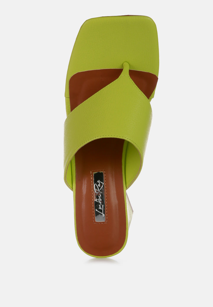 muse me block heel slip on thong sandals#color_lime