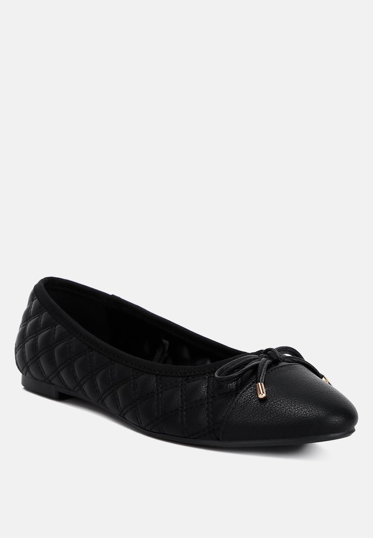 naoki quilted faux leather ballerinas#color_black