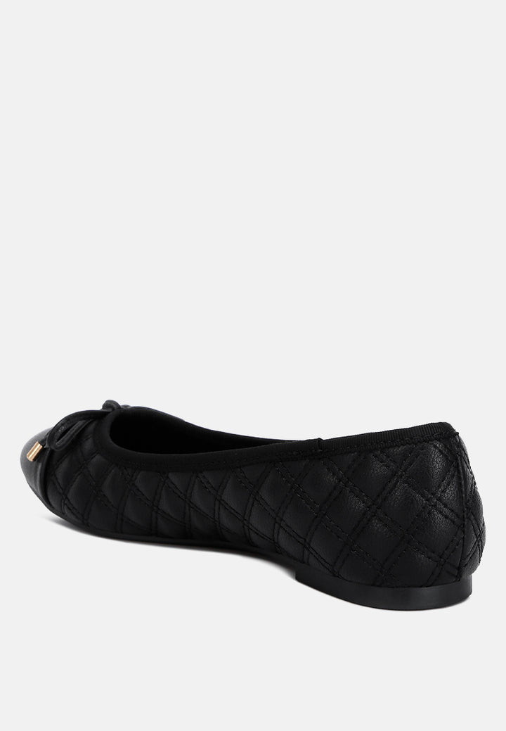 naoki quilted faux leather ballerinas#color_black