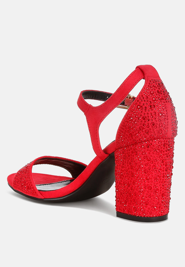 navoli rhinestones embellished sandals#color_red