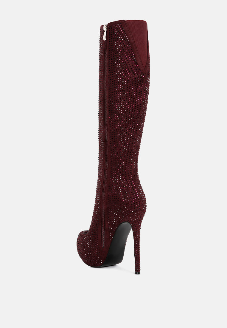 nebula diamante stiletto calf boots#color_burgundy