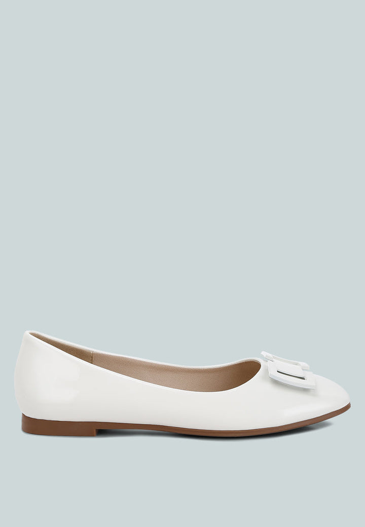 nek embellished flat ballerinas by rag#color_off-white