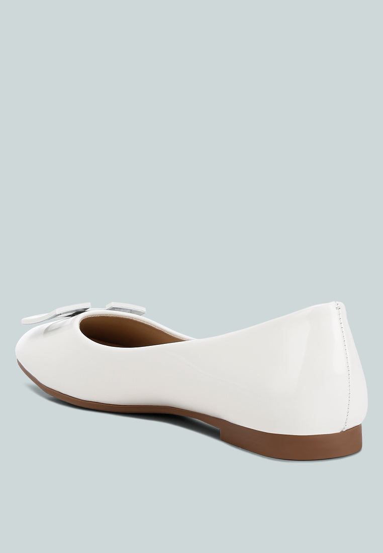 nek embellished flat ballerinas by rag#color_off-white