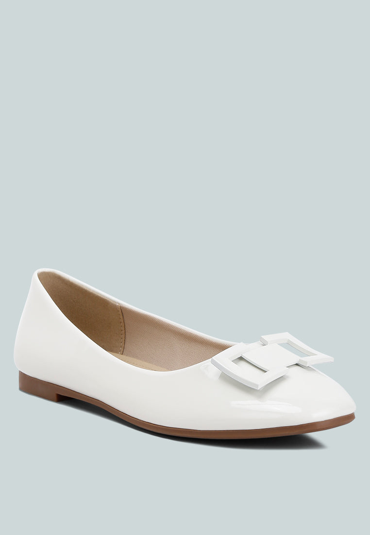 nek embellished flat ballerinas by rag#color_off-white