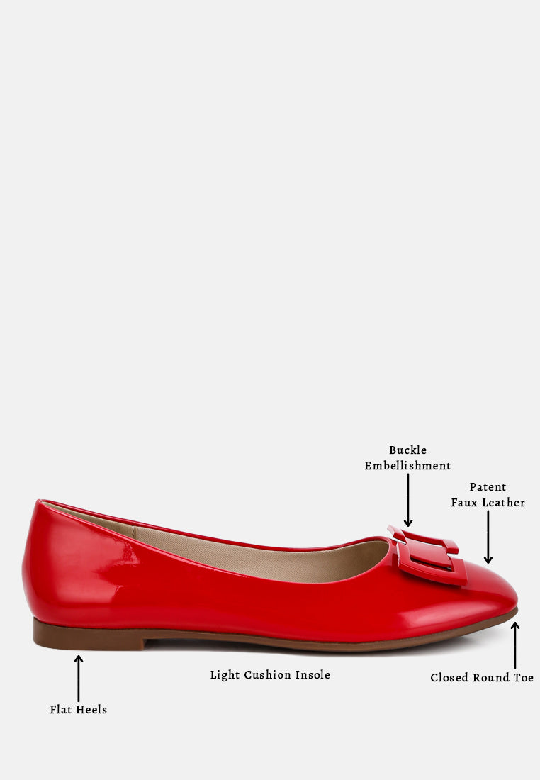 nek embellished flat ballerinas by rag#color_red