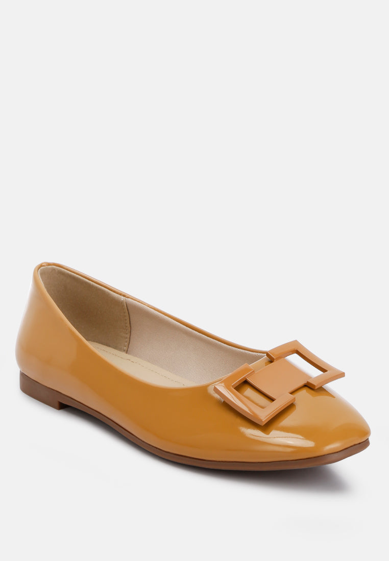 nek embellished flat ballerinas#color_tan