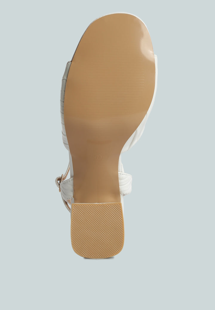 nicholas pleated strap block heel sandals#color_off-white