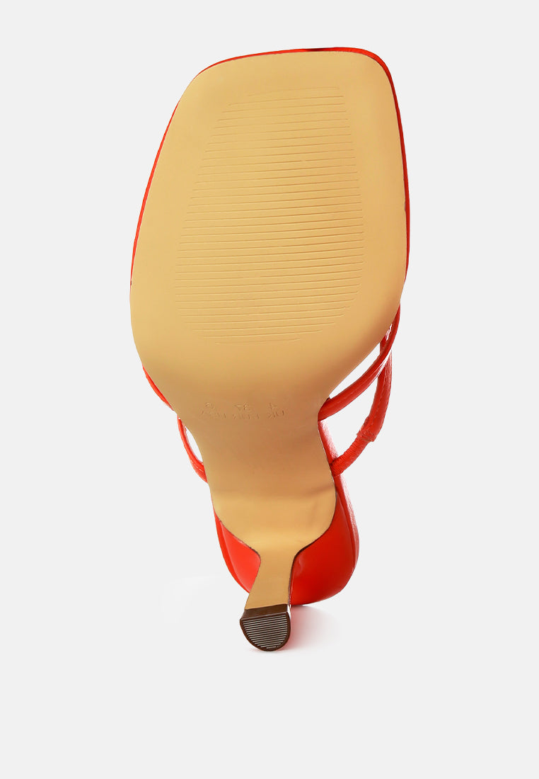 night life high heeled casual sandals#color_orange