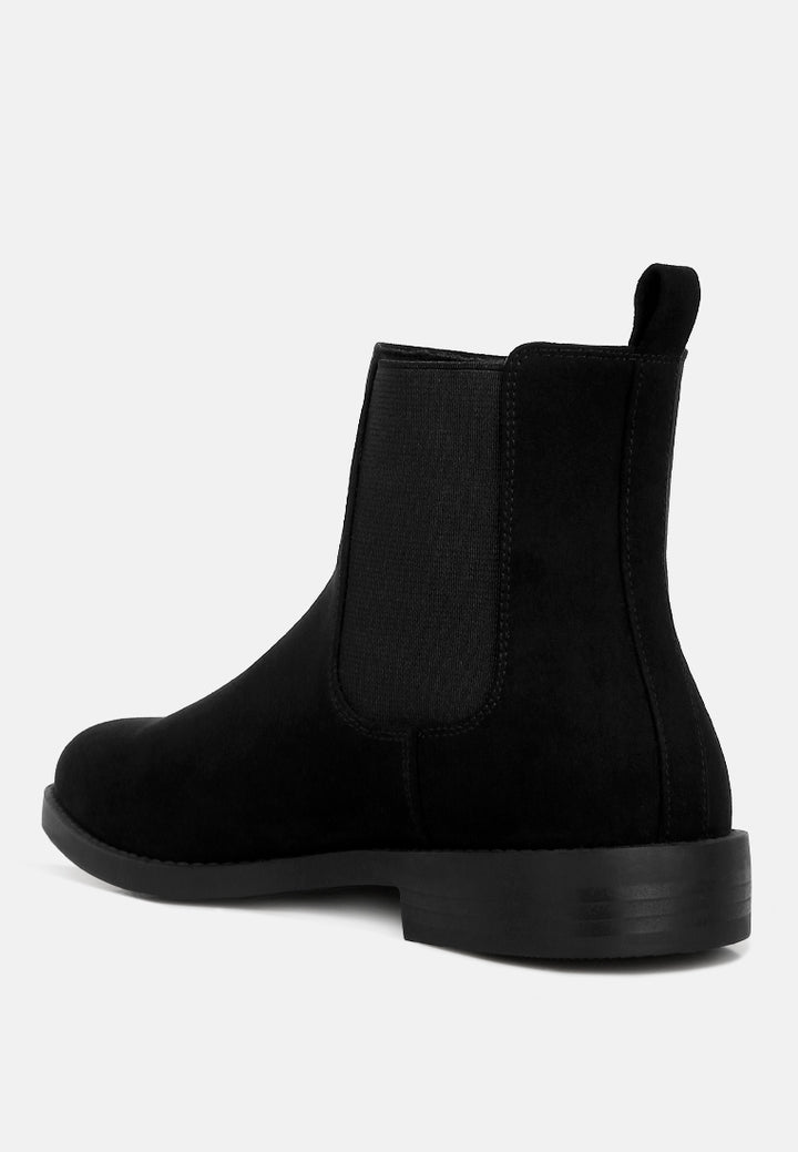 nitro micro suede chelsea boots#color_black