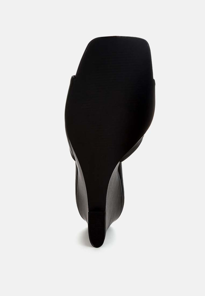 norta faux leather wedge sandals#color_black