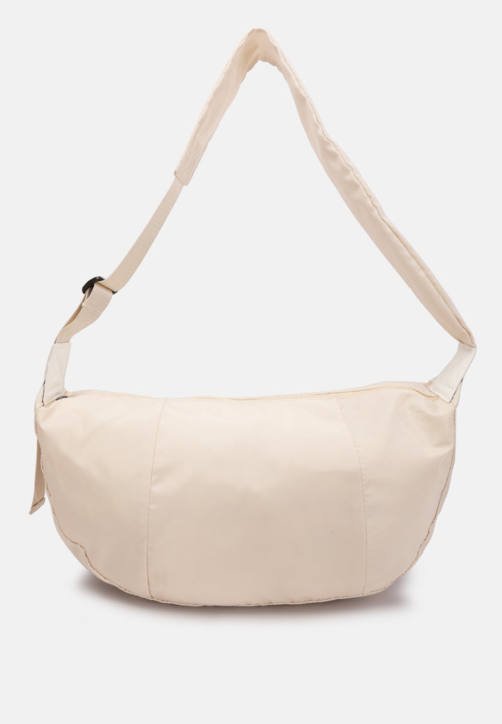 nylon hobo bag with adjustable straps#color_white