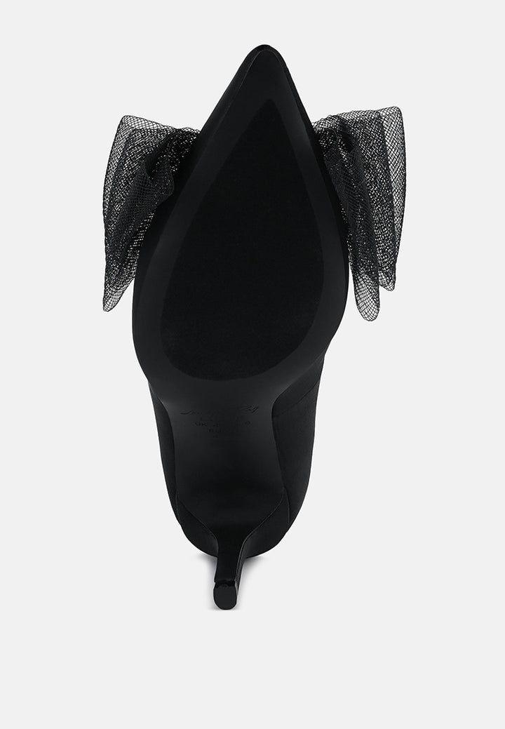 odette diamante embellished bow stiletto pumps#color_black