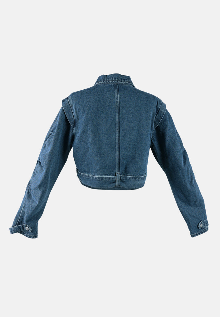 oh-so-pretty knotted denim jacket#color_mid-navy