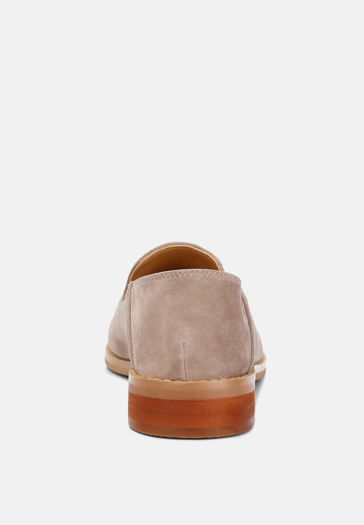 oliwia classic suede loafers#color_taupe