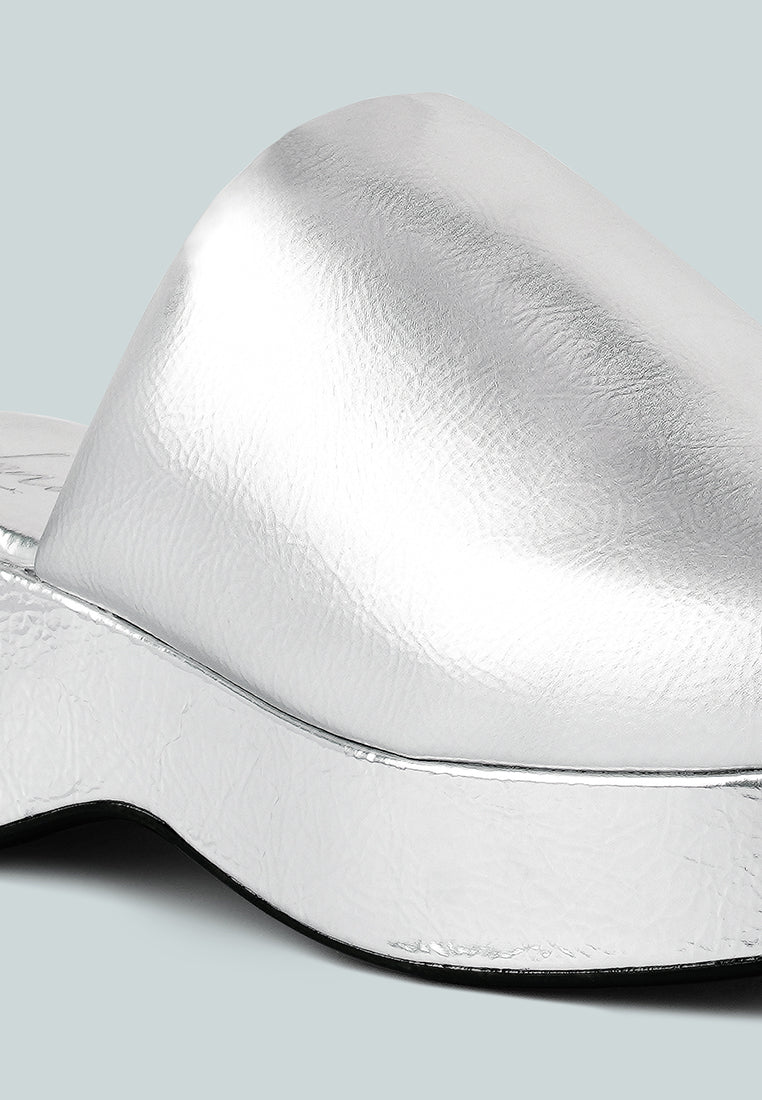 Olori Solid Platform Slip On Mules