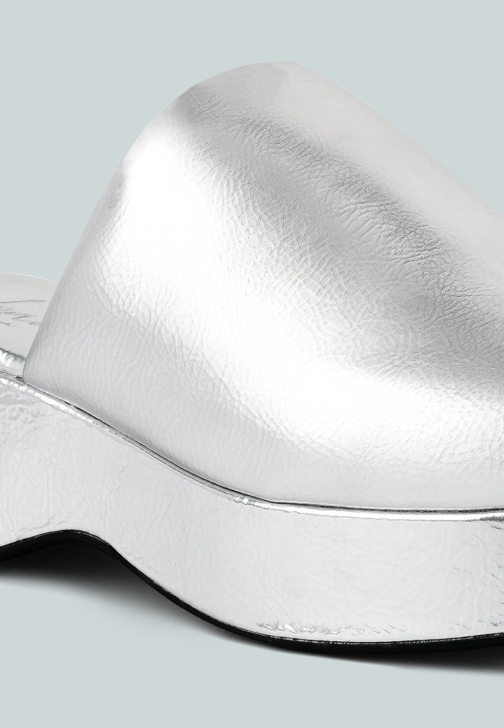 Olori Solid Platform Slip On Mules