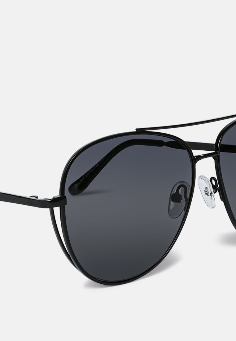 ombre tinted aviator classic sunglasses#color_black