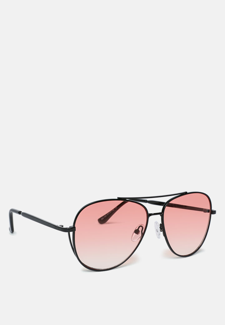 ombre tinted aviator classic sunglasses#color_pink