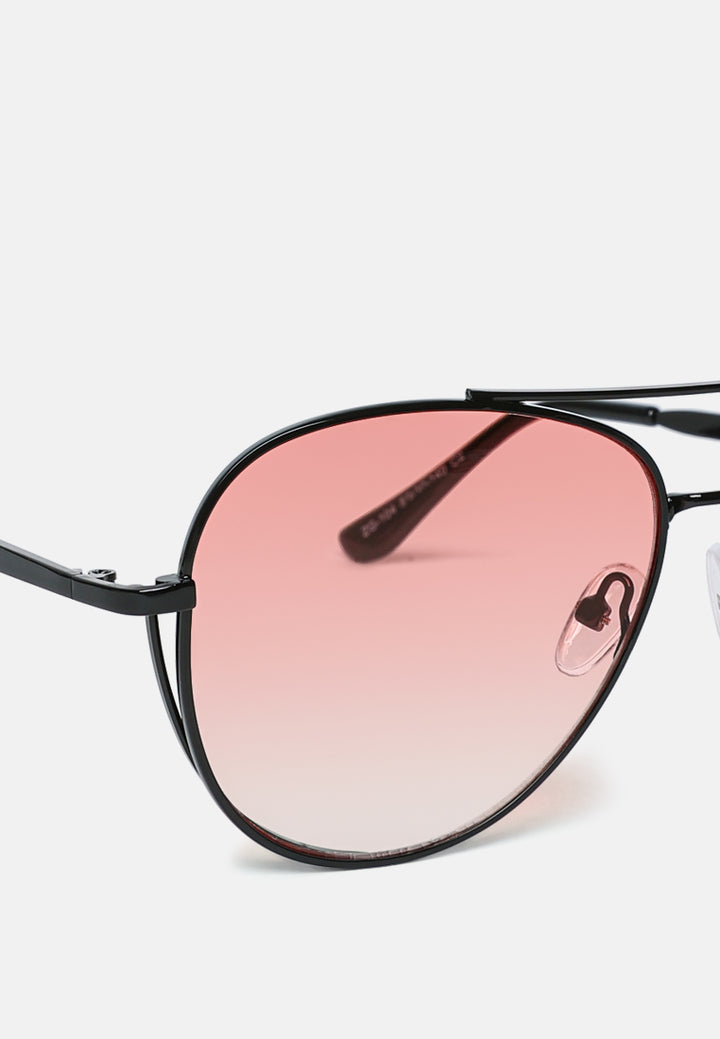 ombre tinted aviator classic sunglasses#color_pink