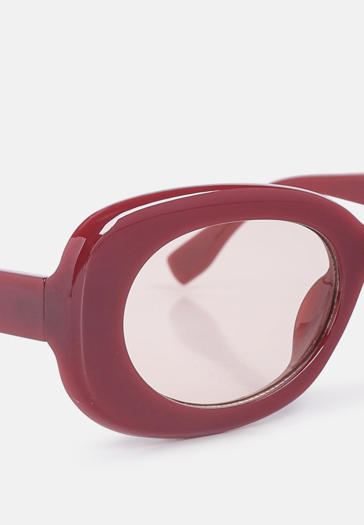 oval frame sunglasses#color_red