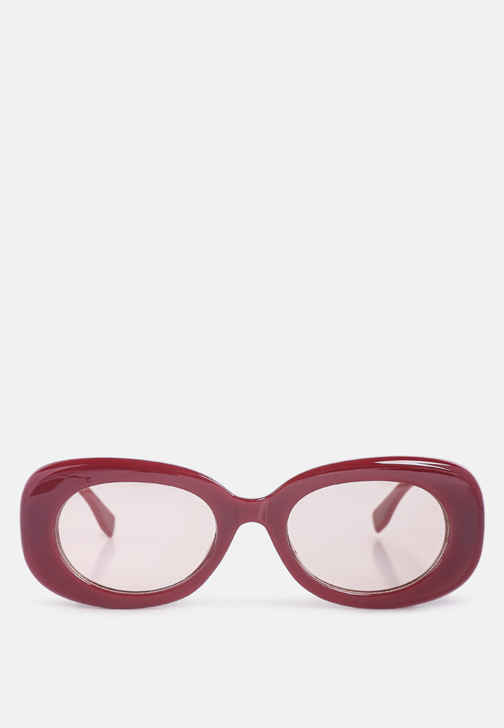 oval frame sunglasses#color_red
