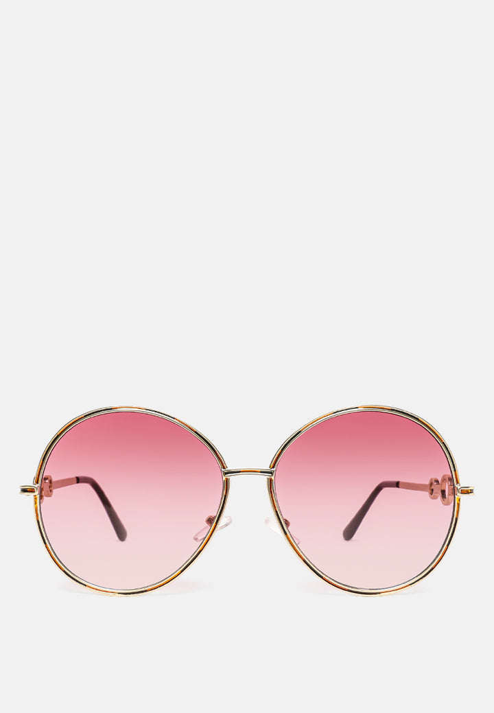 oversized full rim oval sunglasses#color_pink
