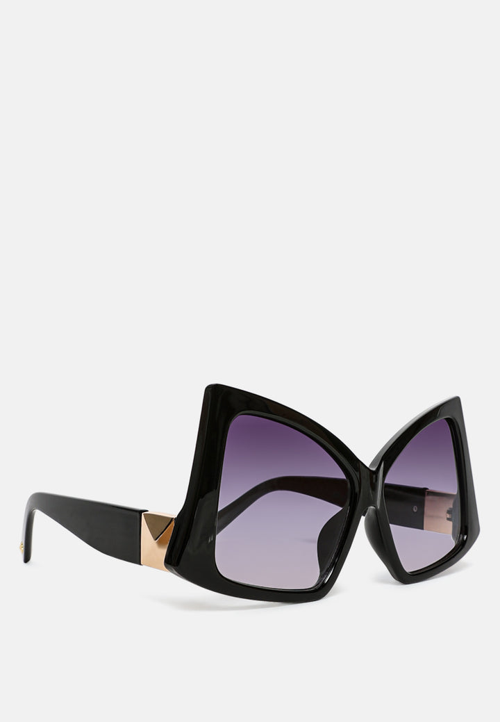 oversized funky butterfly sunglasses#color_black-purple